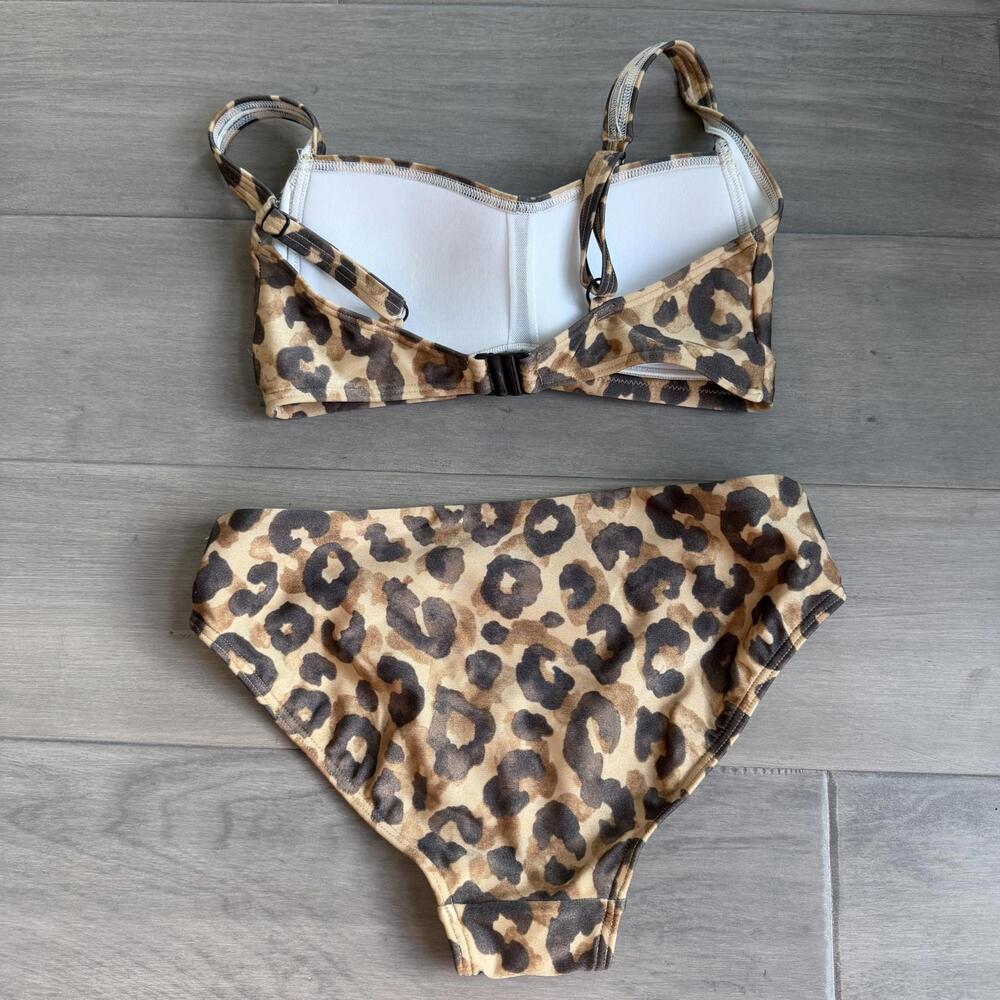 NipTuck Swim Leopard Print Bikini Set - Size 4 - Picture 4 of 8